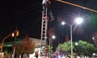 Vientos derrumbaron semáforo, espectacular y otros en Cuautla