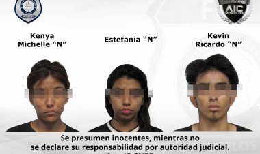 Señalaron a este trío mixto de haber atracado a taxista