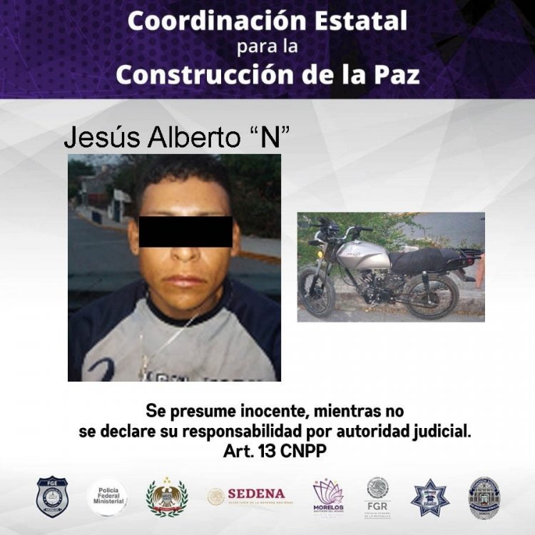 Lo pescaron con una moto robada en Emiliano Zapata