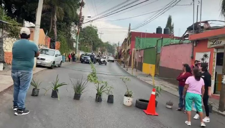 Hoy, vecinos de Tlaltenango cierran calles por falta de agua