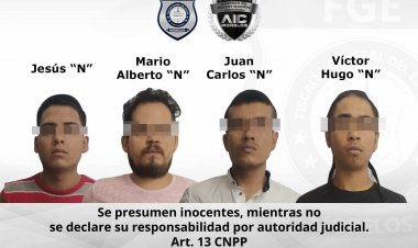 Van cuatro masculinos al penal por presunto homicidio en Cuautla