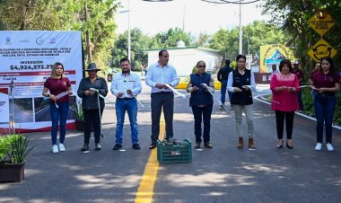Inauguró gobernador Blanco Bravo, obra en la carretera Hueyapan-Tetela del Volcán