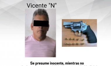 Detienen a persona de la tercera edad, por realizar disparos al aíre