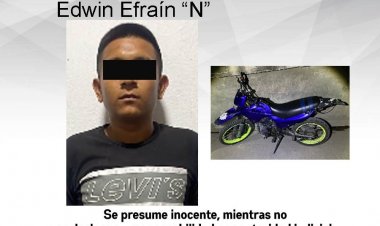 Por traer moto de procedencia ilícita, fue capturado Edwin Efraín “N”