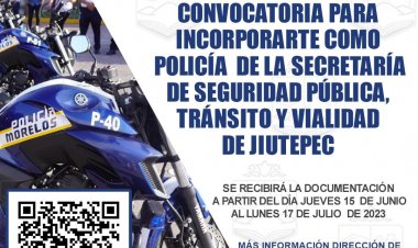 Gobierno de Jiutepec contratará a personal para el área de seguridad