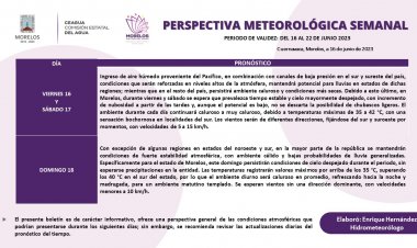 Continuará ambiente caluroso este fin de semana en Morelos