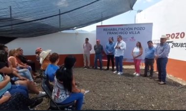 Entrega Rafael Reyes rehabilitación del pozo de agua de la colonia Francisco Villa