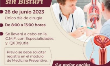 Anuncia ISSSTE Morelos, Jornada de vasectomia sin bisturí en Jojutla