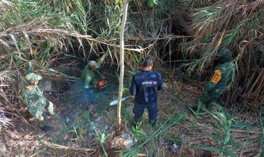 Ejército apoya en tareas de  limpieza de barrancas varias