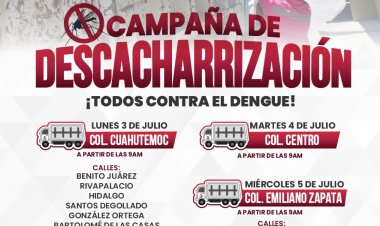 Implementa gobierno de Jojutla  campaña de descacharización