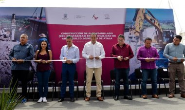 Incrementa gobernador cobertura  del servicio de alcantarillado sanitario