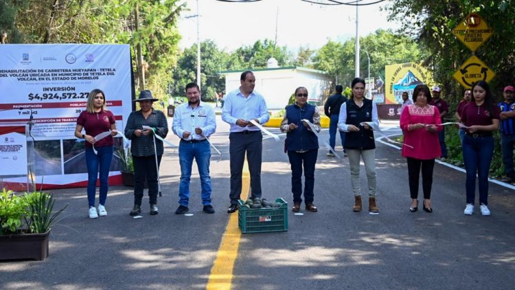 Inauguró gobernador Blanco Bravo, obra en la carretera Hueyapan-Tetela del Volcán