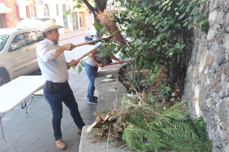 Continua edil de Cuernavaca con el rescate y embellecimiento de espacios públicos