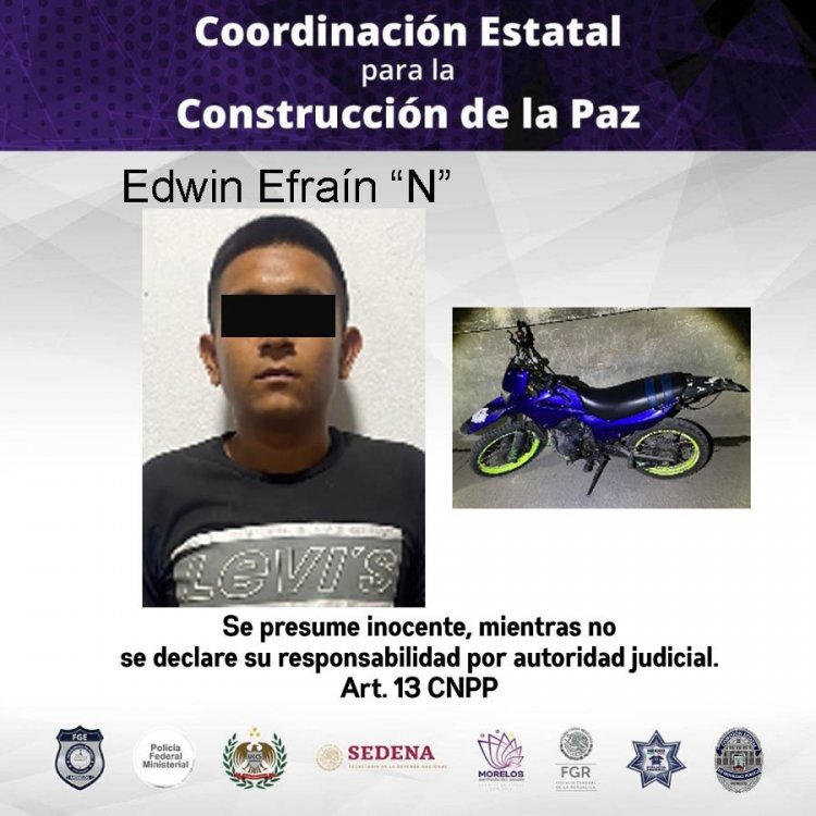 Por traer moto de procedencia ilícita, fue capturado Edwin Efraín “N”