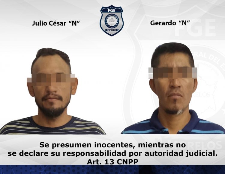 Julio Cesar “N” y Gerardo “N”, acusados por presunto homicidio en Jonacatepec