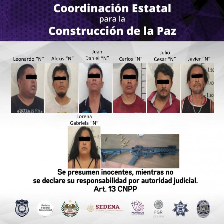 En Yautepec seis hombres y una mujer capturados por robar en una tortillería