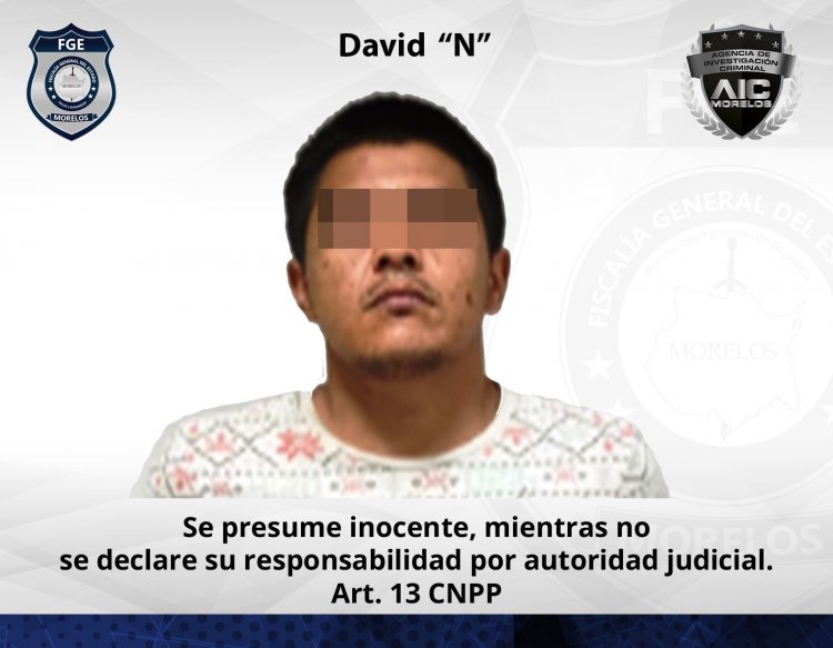 Por homicidio, vinculan a David “N”, en el municipio de Cuautla