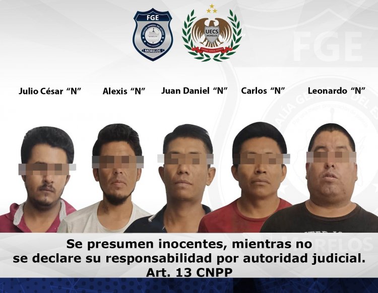 Van a prisión cinco presuntos extorsionadores de Oaxtepec