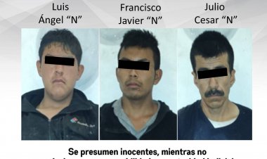 Señalan a estos 3 por robo de cable y traer auto robado