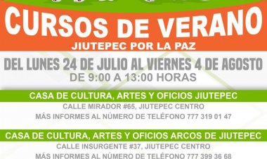 Rafael Reyes invita a curso de verano ¨Jiutepec por la Paz¨