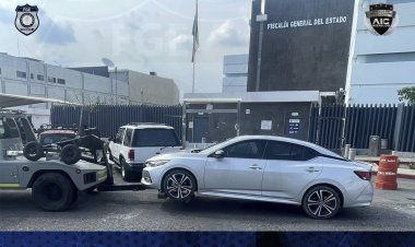 En un camino de terracería apareció un Sentra robado