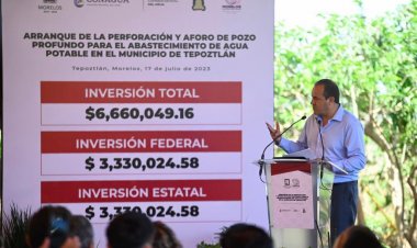 Inauguró el gobernador obras de agua en Tepoztlán