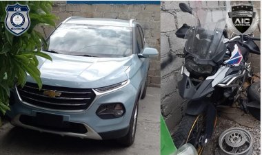 Vehículos y cartuchos  asegurados durante cateo en Emiliano Zapata