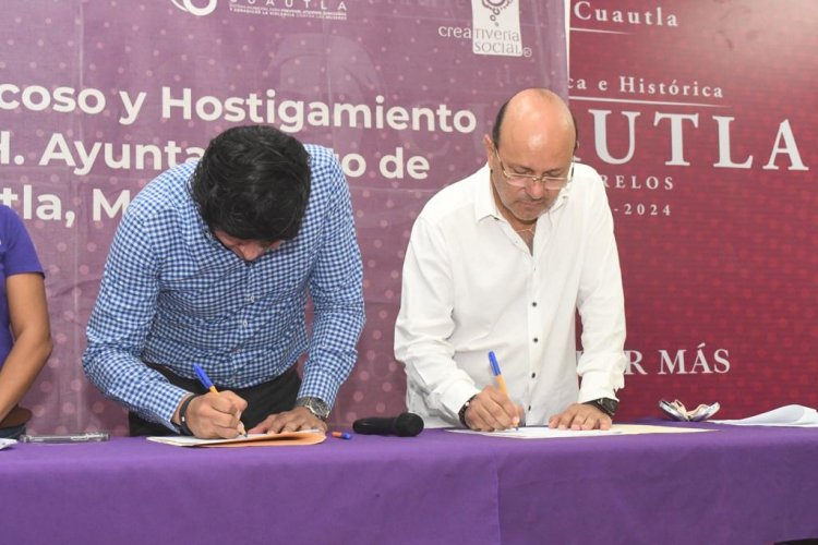 Combate el ayuntamiento de Cuautla el hostigamiento sexual; signó convenio