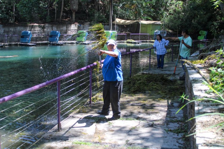 Concluyeron trabajos de saneamiento en el lago de del parque Chapultepec