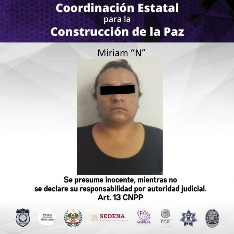Miriam, de 40 años, fue detenida en Temixco por robo de teléfonos