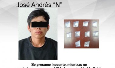 Este sujeto es acusado de portar droga en Jiutepec