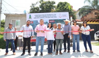 La colonia San José, de Jiutepec, tiene una nueva pavimentación entregada por el alcalde