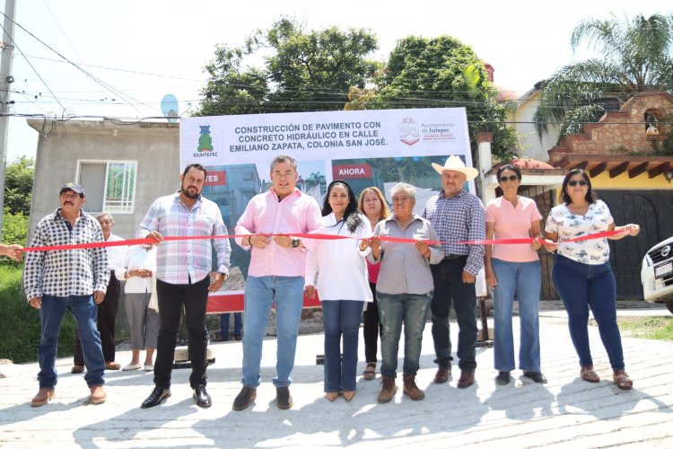 La colonia San José, de Jiutepec, tiene una nueva pavimentación entregada por el alcalde
