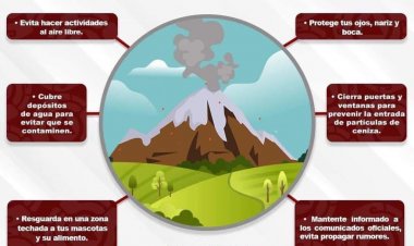 Se reporta caída de ceniza en varios municipios