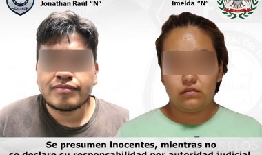 De amputar un dedo a su víctima de plagio acusan a esta pareja detenida