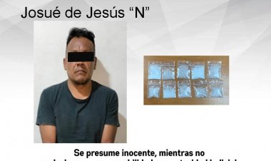 Éste fue sorprendido en Temixco; portaba consigo presunta droga