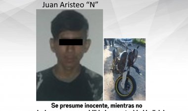 En P. de Ixtla se paseaba con motocicleta robada