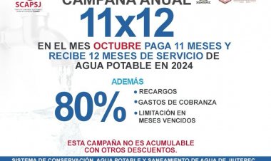 Arranca campaña “11x12” en el servicio de agua potable en Jiutepec