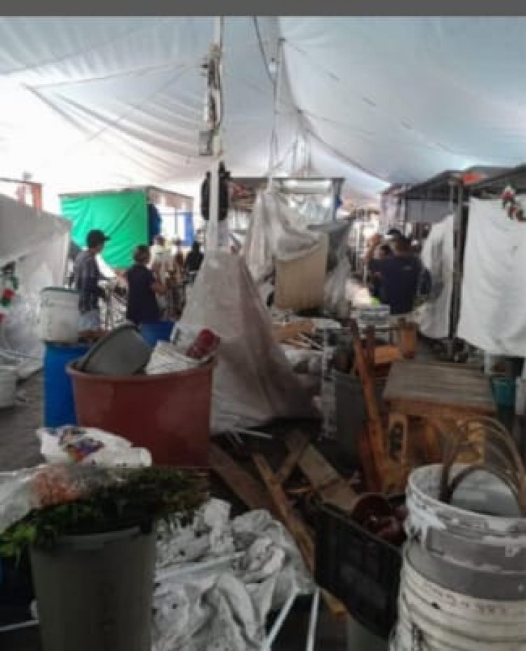 Lluvia se lleva puestos de vendedores en Cuautla