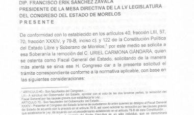 El fiscal incurrió en causal  grave y debe ser removido