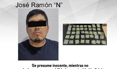 La Policía detuvo a este hombre por delitos contra la salud en Cuernavaca