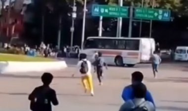 Sacan de circulación a chofer de Ruta 15 que casi embistió a manifestantes
