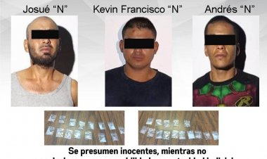 Por delitos contra la salud, cayó un trío en Tlaltizapán
