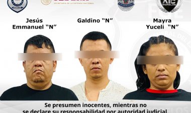 En operativo conjunto, atrapan a tres con droga cargadores y 90 cartuchos