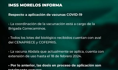 Aclara el IMSS inquietudes ante la aplicación de vacunas contra covid