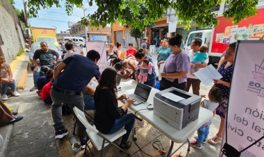 Ante el rezago ahí, llevan servicios de registro civil al municipio de Temixco