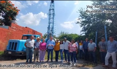 Rafael Reyes supervisó rehabilitación de pozo en la Col. E. Zapata