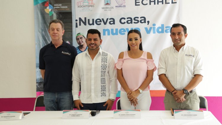 Colaboran gobierno estatal, municipio de Xochitepec y fundación Échale para las construcción de 168 hogares