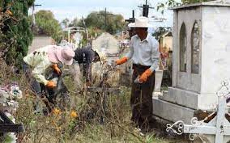 Limpian cementerios en Cuautla a fin de poder disminuir generación de moscos