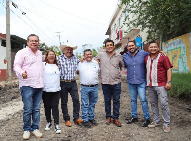 Supervisó Rafael Reyes rehabilitación de calle 16 de Septiembre en Jiutepec
